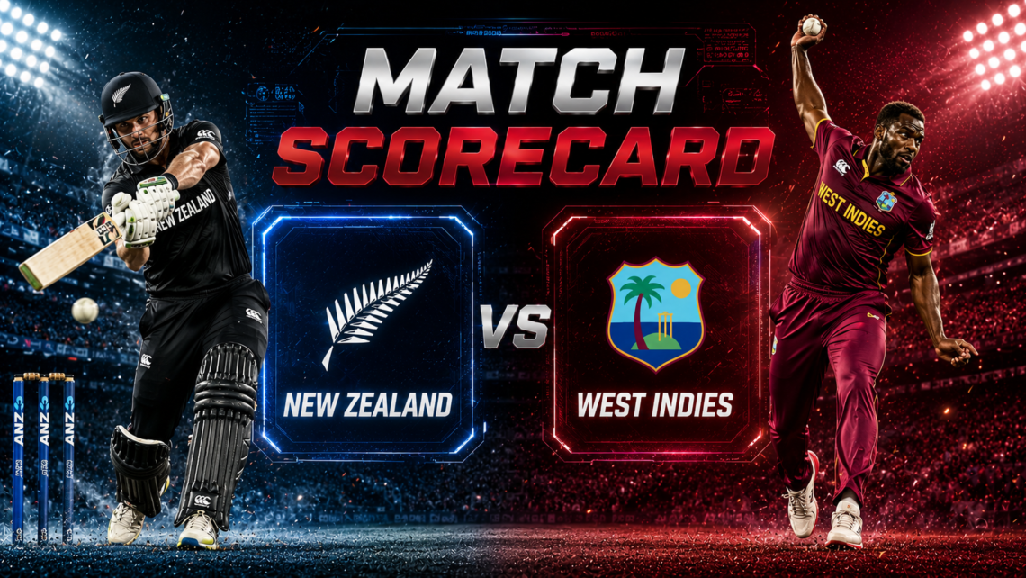 New Zealand National Cricket Team Vs West Indies Cricket Team Match Scorecard