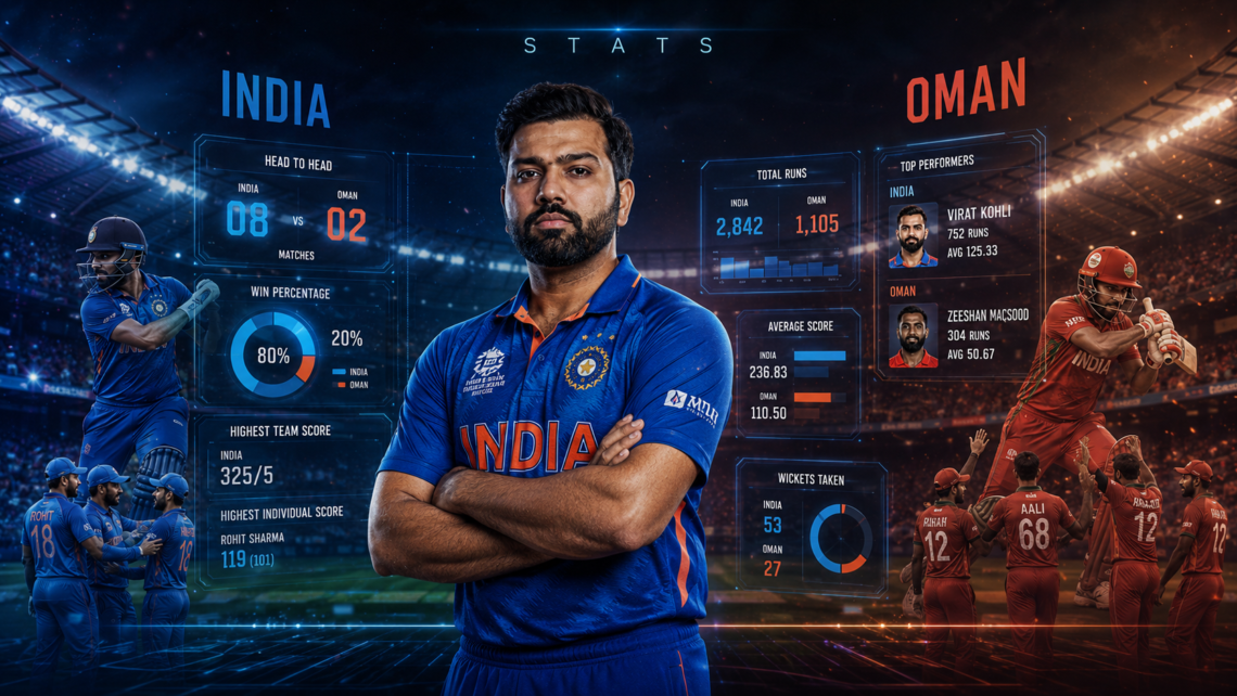 India National Cricket Team vs Oman National Cricket Team Stats