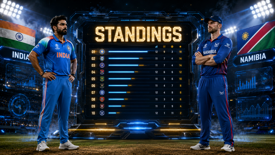 India National Cricket Team vs Namibia National Cricket Team Standings