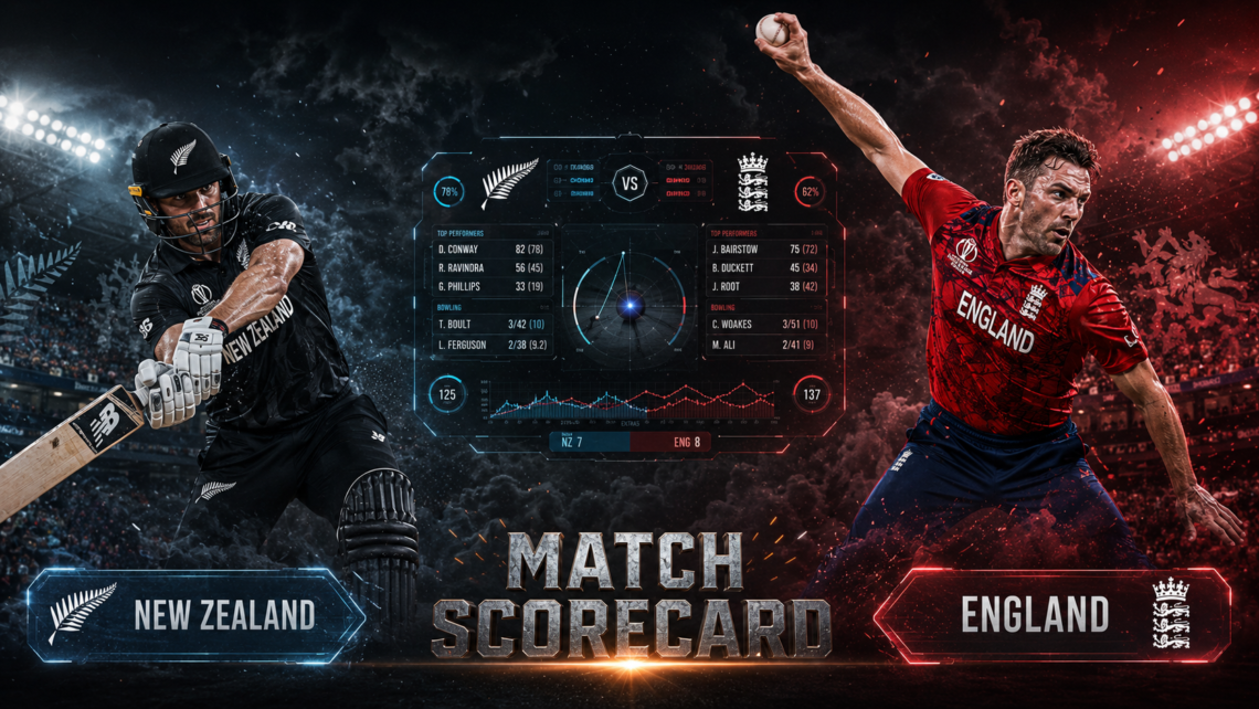 New Zealand National Cricket Team Vs England Cricket Team Match Scorecard